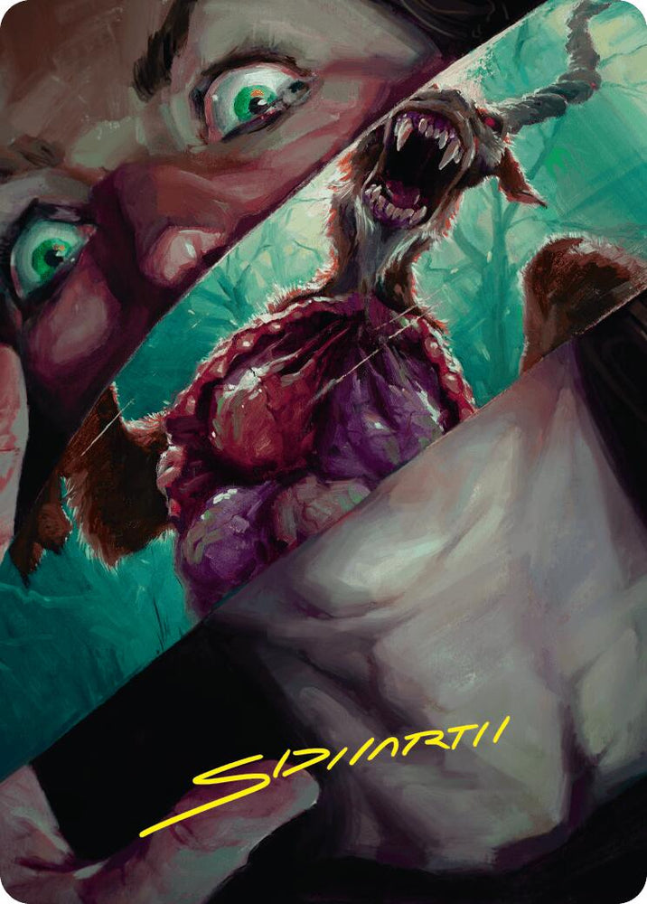 Magic | Hauntwoods Shrieker Art Card (Gold-Stamped Signature) [Duskmourn: House of Horror Art Series] | The Nerd Merchant