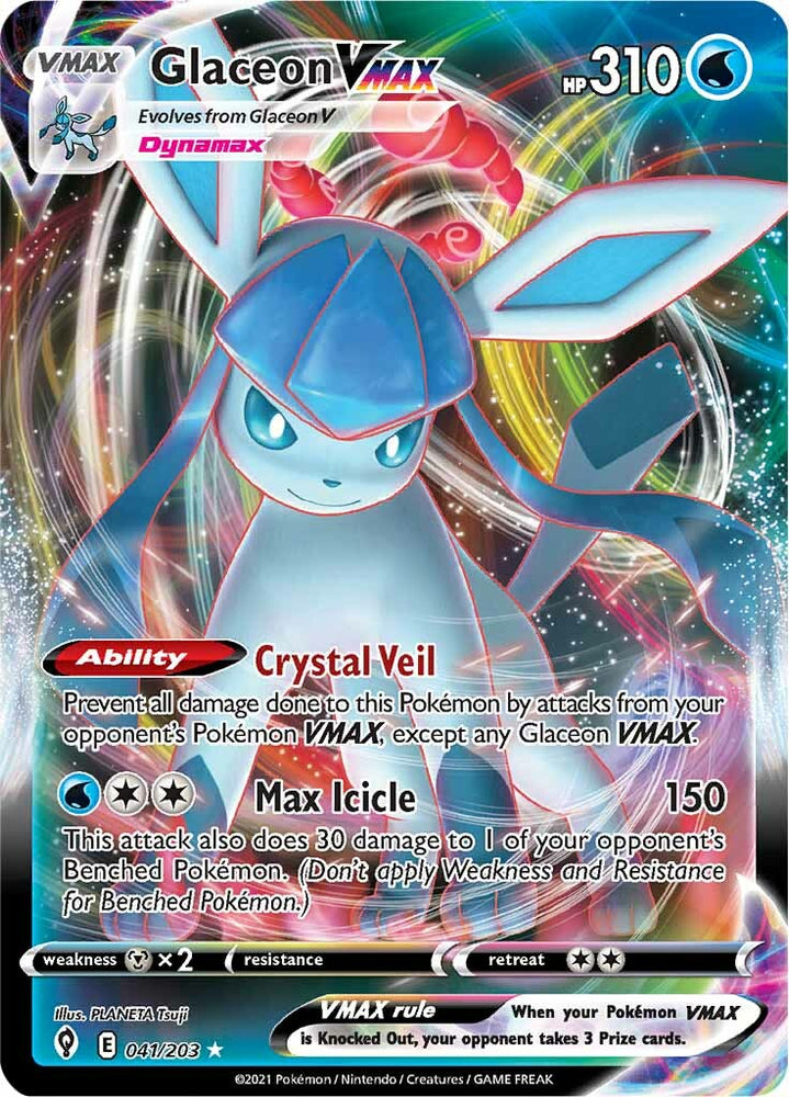 Pokemon | Glaceon VMAX (041/203) [Sword & Shield: Evolving Skies] | The Nerd Merchant