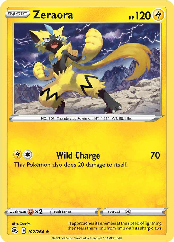 Pokemon | Zeraora (102/264) [Sword & Shield: Fusion Strike] | The Nerd Merchant