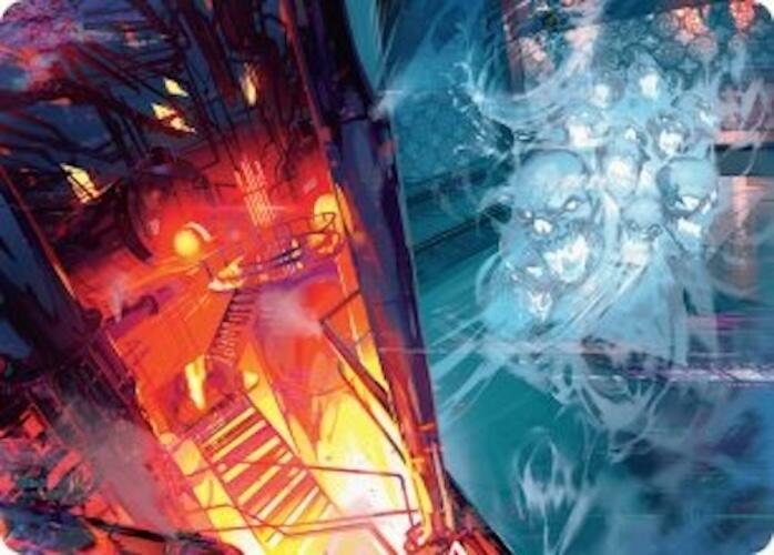 Magic | Roaring Furnace // Steaming Sauna Art Card [Duskmourn: House of Horror Art Series] | The Nerd Merchant