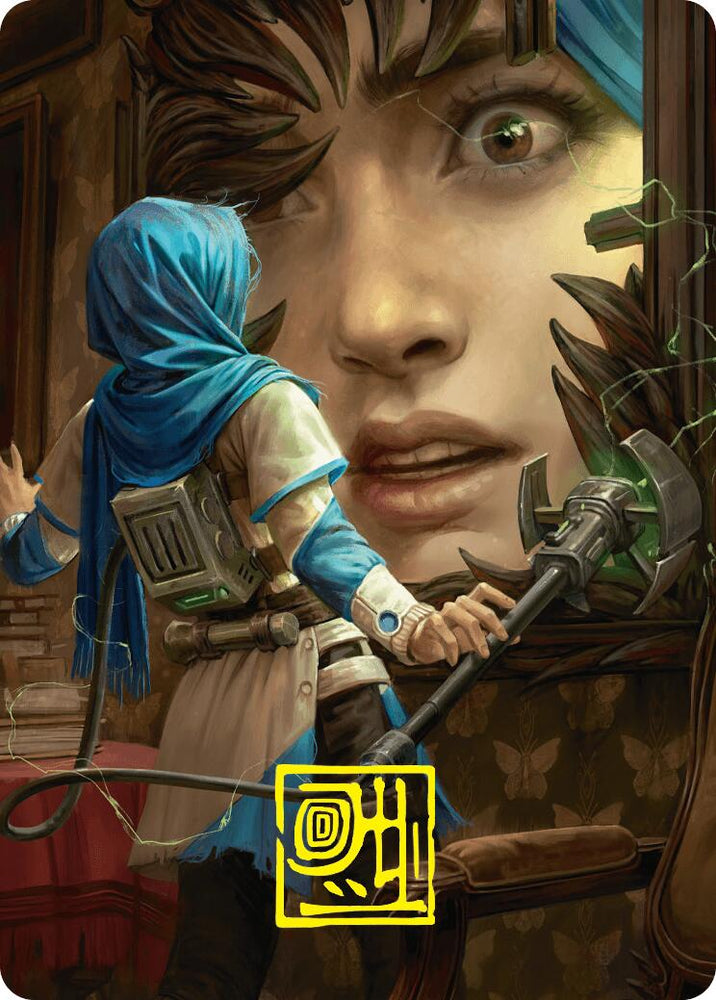 Magic | Reality Is Mine to Control Art Card (Gold-Stamped Signature) [Duskmourn: House of Horror Art Series] | The Nerd Merchant