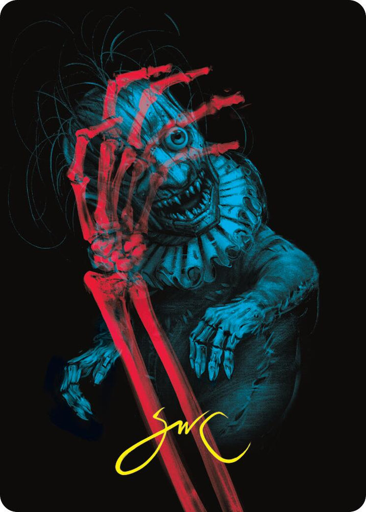 Magic | Marvin, Murderous Mimic Art Card (Gold-Stamped Signature) [Duskmourn: House of Horror Art Series] | The Nerd Merchant