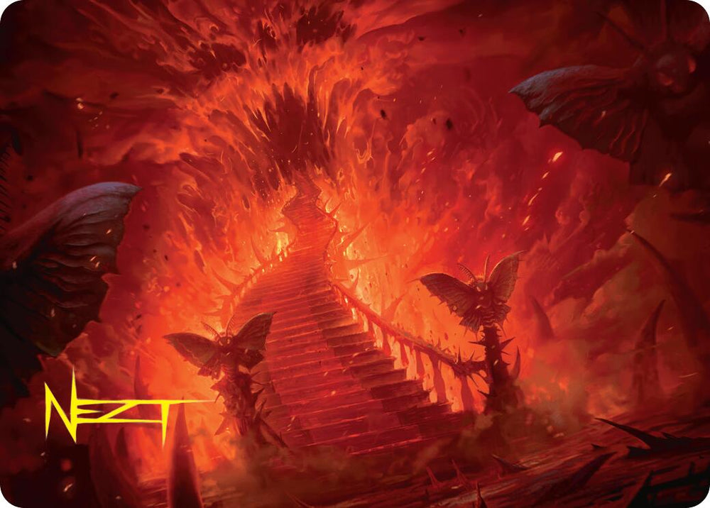 Magic | Mountain Art Card (Gold-Stamped Signature) [Duskmourn: House of Horror Art Series] | The Nerd Merchant