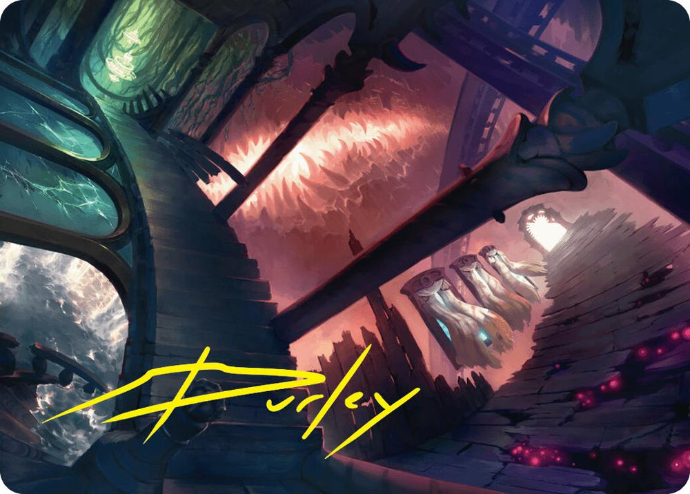 Magic | Terramorphic Expanse Art Card (Gold-Stamped Signature) [Duskmourn: House of Horror Art Series] | The Nerd Merchant