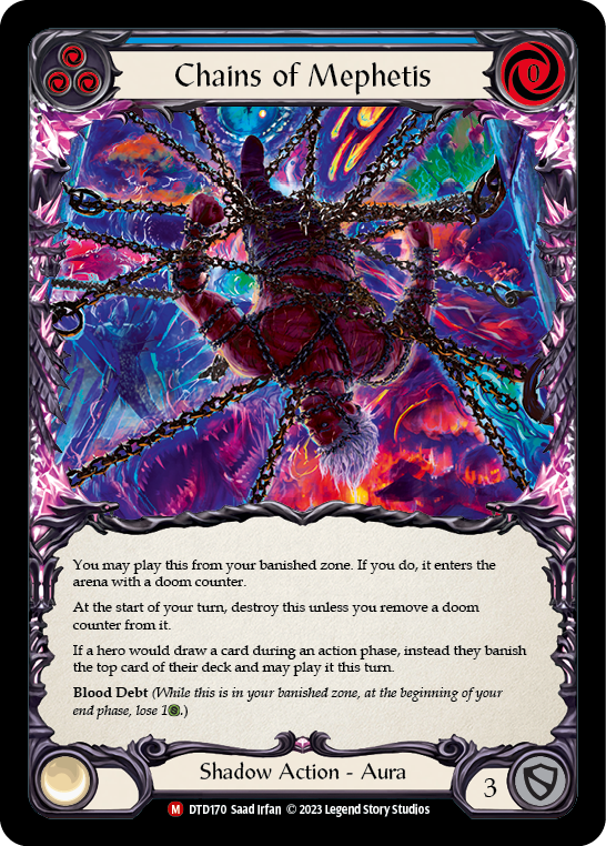 Flesh and Blood TCG | Chains of Mephetis [DTD170] (Dusk Till Dawn)  Rainbow Foil | The Nerd Merchant