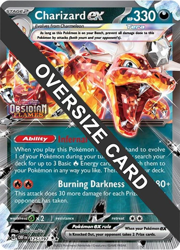 Pokemon | Charizard ex (125/197 - Jumbo Card) [Scarlet & Violet: Obsidian Flames] | The Nerd Merchant