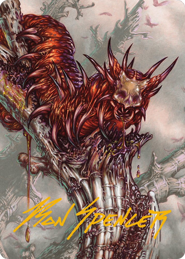 Magic | Grist, Voracious Larva Art Card (Gold-Stamped Signature) [Modern Horizons 3 Art Series] | The Nerd Merchant