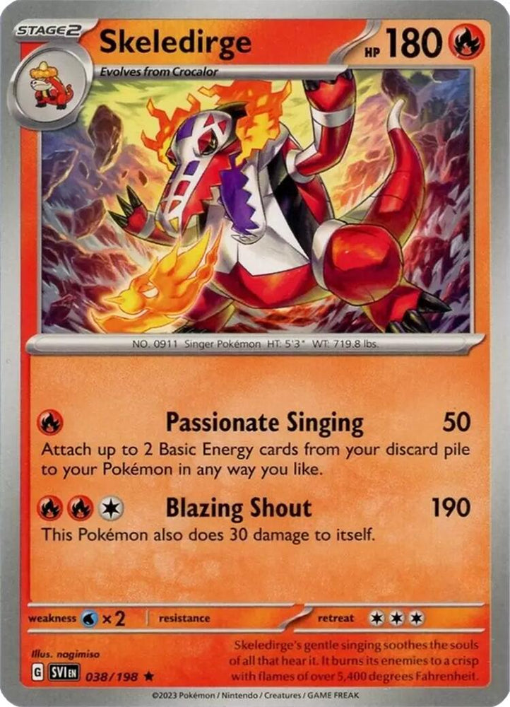 Pokemon | Skeledirge (038/198) (Theme Deck Exclusive) [Scarlet & Violet: Base Set] | The Nerd Merchant