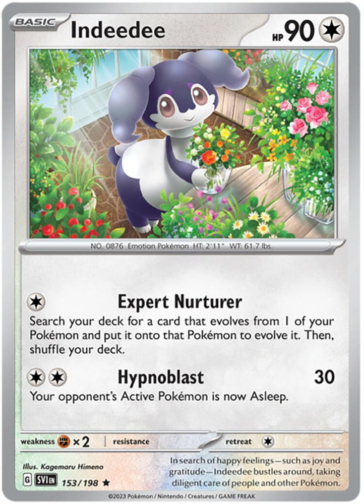 Pokemon | Indeedee (153/198) (Theme Deck Exclusive) [Scarlet & Violet: Base Set] | The Nerd Merchant