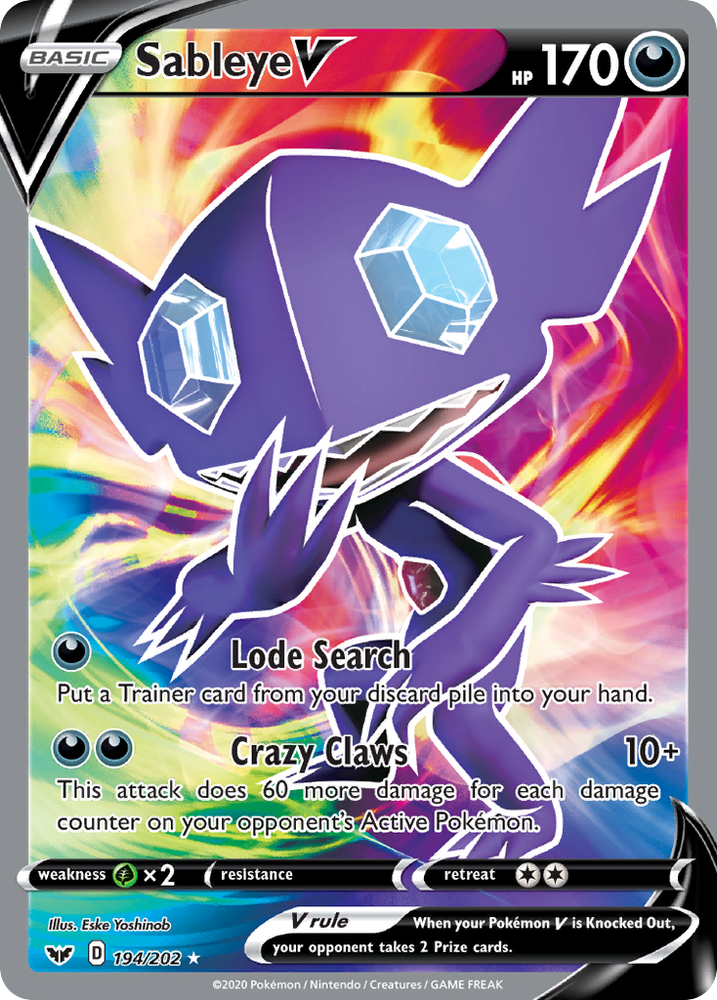 Pokemon | Sableye V (194/202) [Sword & Shield: Base Set] | The Nerd Merchant