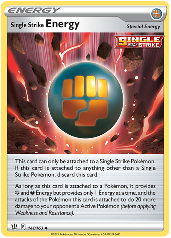 Pokemon | Single Strike Energy (141/163) [Sword & Shield: Battle Styles] | The Nerd Merchant