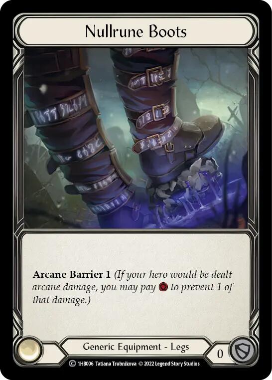 Flesh and Blood TCG | Nullrune Boots [1HB006] (History Pack 1 Bravo Blitz Deck) | The Nerd Merchant