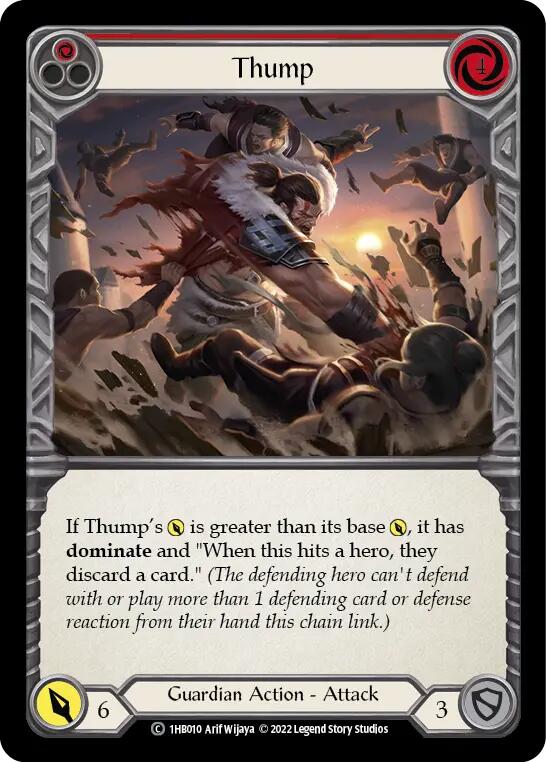 Flesh and Blood TCG | Thump (Red) [1HB010] (History Pack 1 Bravo Blitz Deck) | The Nerd Merchant