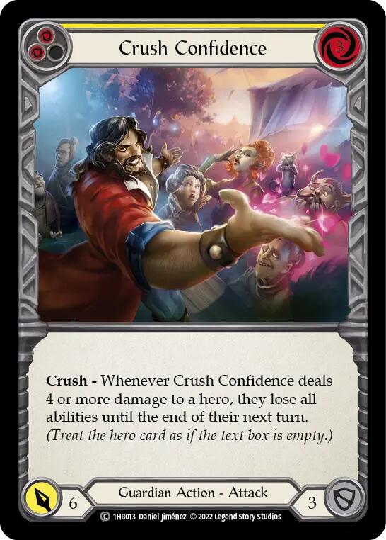 Flesh and Blood TCG | Crush Confidence (Yellow) [1hb013] (History Pack 1 Bravo Blitz Deck) | The Nerd Merchant