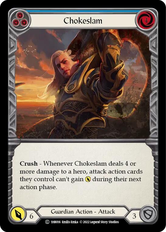 Flesh and Blood TCG | Chokeslam (Blue) [1HB016] (History Pack 1 Bravo Blitz Deck) | The Nerd Merchant