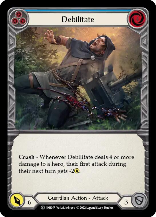Flesh and Blood TCG | Debilitate (Blue) [1HB017] (History Pack 1 Bravo Blitz Deck) | The Nerd Merchant