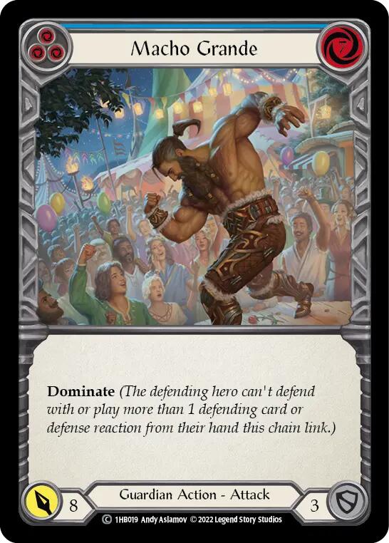 Flesh and Blood TCG | Macho Grande (Blue) [1HB019] (History Pack 1 Bravo Blitz Deck) | The Nerd Merchant