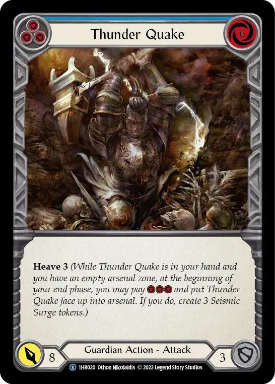 Flesh and Blood TCG | Thunder Quake (Blue) [1HB020] (History Pack 1 Bravo Blitz Deck) | The Nerd Merchant
