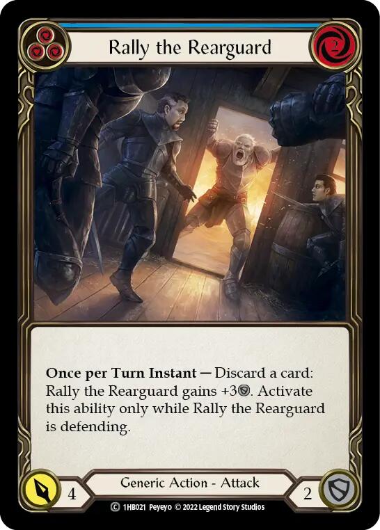 Flesh and Blood TCG | Rally the Rearguard (Blue) [1HB021] (History Pack 1 Bravo Blitz Deck) | The Nerd Merchant