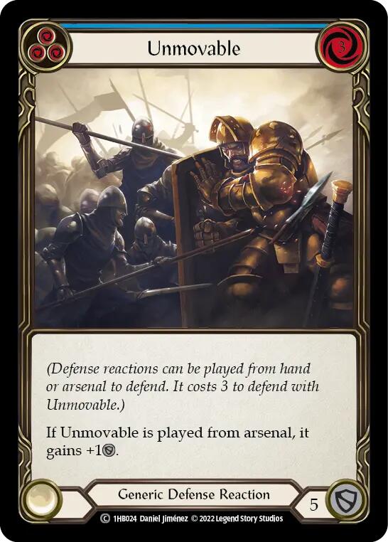 Flesh and Blood TCG | Unmovable (Blue) [1HB024] (History Pack 1 Bravo Blitz Deck) | The Nerd Merchant