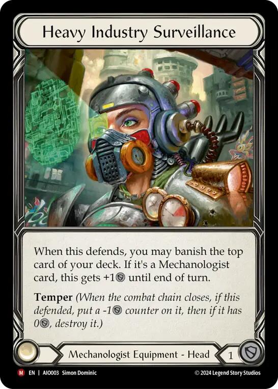 Flesh and Blood TCG | Heavy Industry Surveillance [AIO003] (Armory Deck: Dash)  Rainbow Foil | The Nerd Merchant