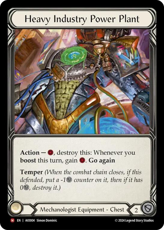 Flesh and Blood TCG | Heavy Industry Power Plant [AIO004] (Armory Deck: Dash)  Rainbow Foil | The Nerd Merchant