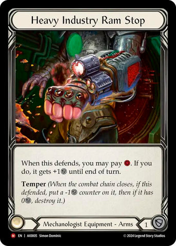 Flesh and Blood TCG | Heavy Industry Ram Stop [AIO005] (Armory Deck: Dash)  Rainbow Foil | The Nerd Merchant