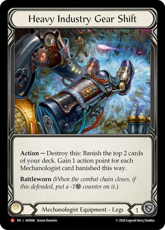 Flesh and Blood TCG | Heavy Industry Gear Shift [AIO006] (Armory Deck: Dash)  Rainbow Foil | The Nerd Merchant