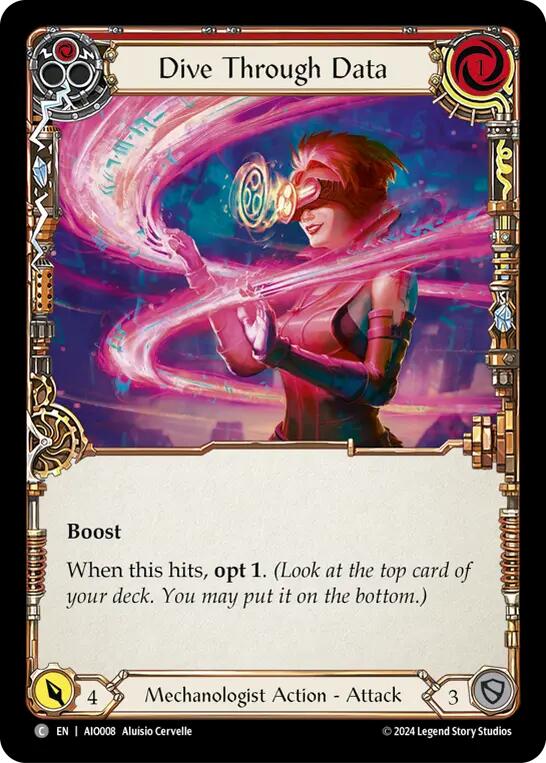 Flesh and Blood TCG | Dive Through Data (Red) [AIO008] (Armory Deck: Dash) | The Nerd Merchant