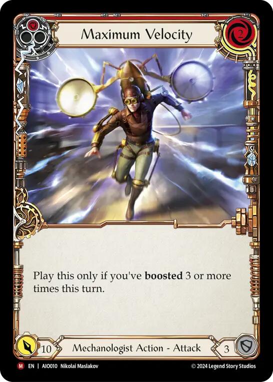 Flesh and Blood TCG | Maximum Velocity (Red) [AIO010] (Armory Deck: Dash) | The Nerd Merchant