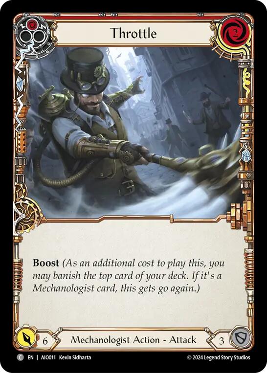 Flesh and Blood TCG | Throttle (Red) [AIO011] (Armory Deck: Dash) | The Nerd Merchant
