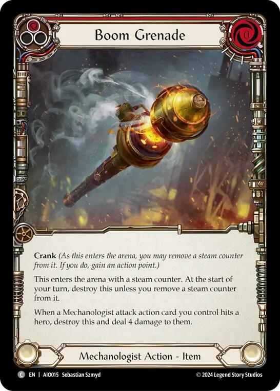 Flesh and Blood TCG | Boom Grenade (Red) [AIO015] (Armory Deck: Dash) | The Nerd Merchant