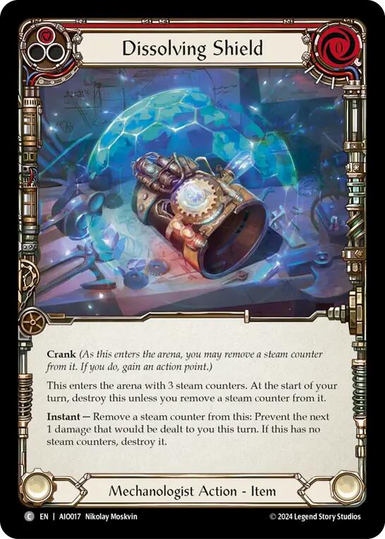 Flesh and Blood TCG | Dissolving Shield (Red) [AIO017] (Armory Deck: Dash) | The Nerd Merchant