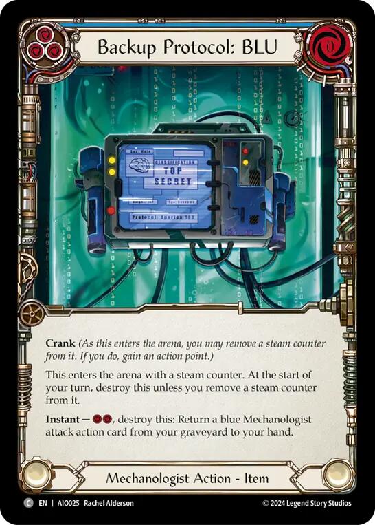 Flesh and Blood TCG | Backup Protocol: BLU (Blue) [AIO025] (Armory Deck: Dash) | The Nerd Merchant