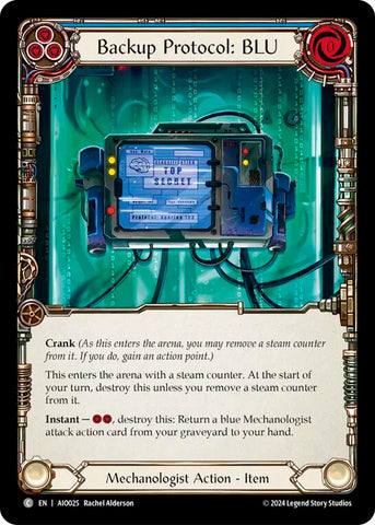 Flesh and Blood TCG | Backup Protocol: BLU (Blue) [AIO025] (Armory Deck: Dash) | The Nerd Merchant