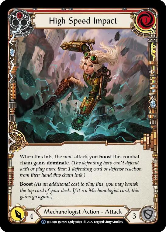Flesh and Blood TCG | High Speed Impact (Red) [1HD010] (History Pack 1 Dash Blitz Deck) | The Nerd Merchant