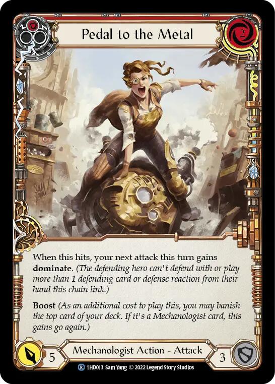 Flesh and Blood TCG | Pedal to the Metal (Red) [1HD013] (History Pack 1 Dash Blitz Deck) | The Nerd Merchant