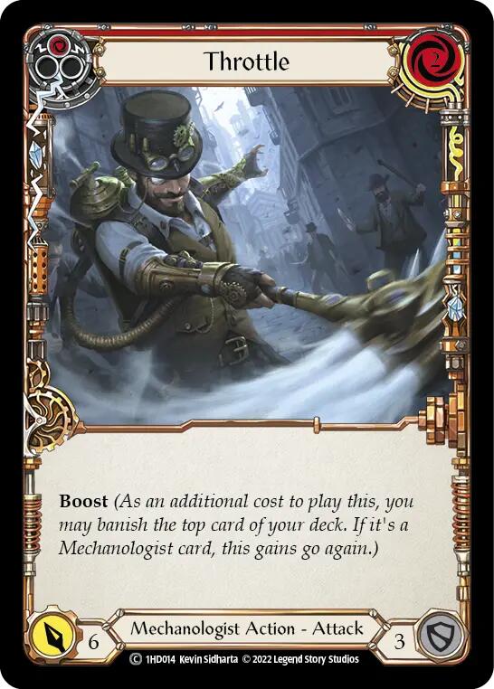 Flesh and Blood TCG | Throttle (Red) [1HD014] (History Pack 1 Dash Blitz Deck) | The Nerd Merchant