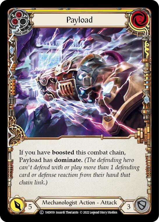 Flesh and Blood TCG | Payload (Yellow) [1HD019] (History Pack 1 Dash Blitz Deck) | The Nerd Merchant