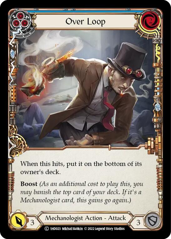 Flesh and Blood TCG | Over Loop (Blue) [1HD023] (History Pack 1 Dash Blitz Deck) | The Nerd Merchant