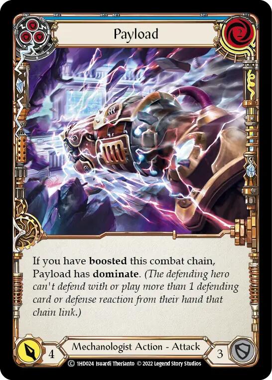 Flesh and Blood TCG | Payload (Blue) [1HD024] (History Pack 1 Dash Blitz Deck) | The Nerd Merchant