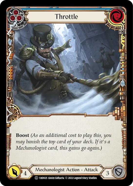 Flesh and Blood TCG | Throttle (Blue) [1HD025] (History Pack 1 Dash Blitz Deck) | The Nerd Merchant