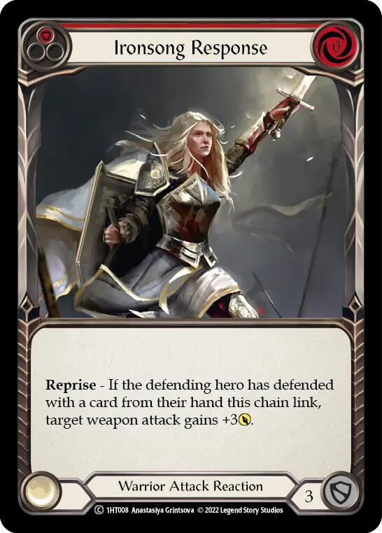 Flesh and Blood TCG | Ironsong Response (Red) [1HT008] (History Pack 1 Dorinthea Blitz Deck) | The Nerd Merchant