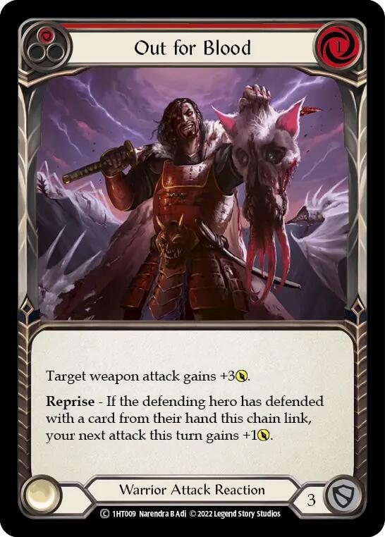 Flesh and Blood TCG | Out for Blood (Red) [1HT009] (History Pack 1 Dorinthea Blitz Deck) | The Nerd Merchant