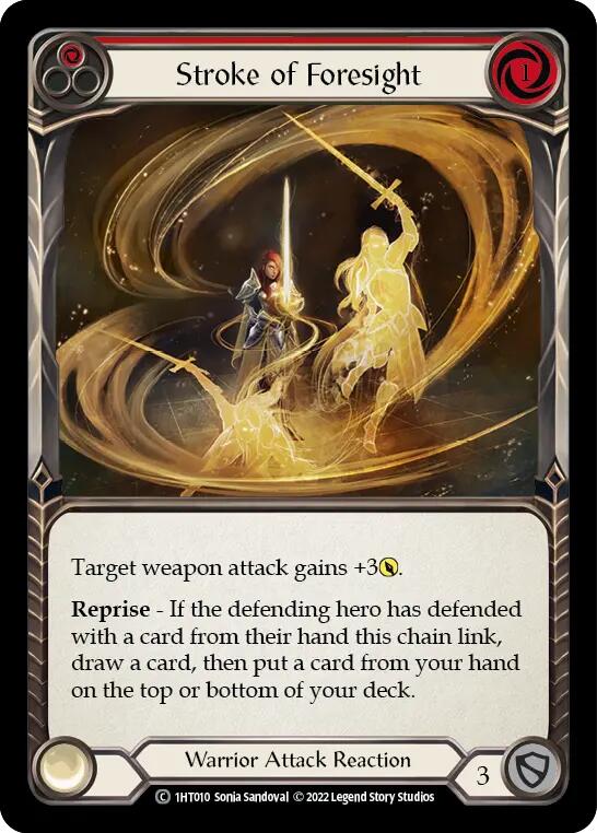Flesh and Blood TCG | Stroke of Foresight (Red) [1HT010] (History Pack 1 Dorinthea Blitz Deck) | The Nerd Merchant