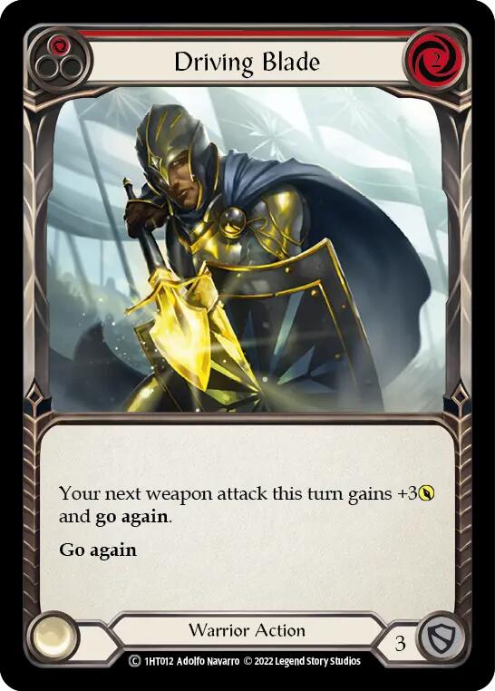 Flesh and Blood TCG | Driving Blade (Red) [1HT012] (History Pack 1 Dorinthea Blitz Deck) | The Nerd Merchant
