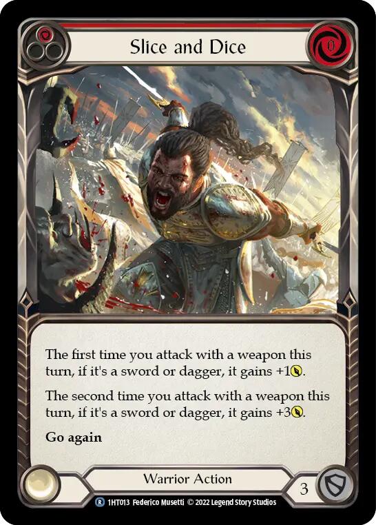 Flesh and Blood TCG | Slice and Dice (Red) [1HT013] (History Pack 1 Dorinthea Blitz Deck) | The Nerd Merchant