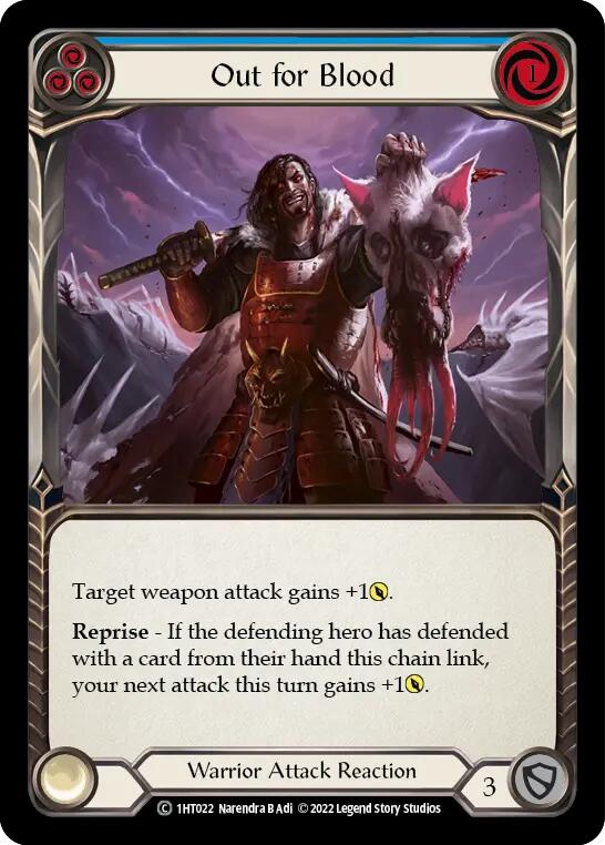 Flesh and Blood TCG | Out for Blood (Blue) [1HT022] (History Pack 1 Dorinthea Blitz Deck) | The Nerd Merchant