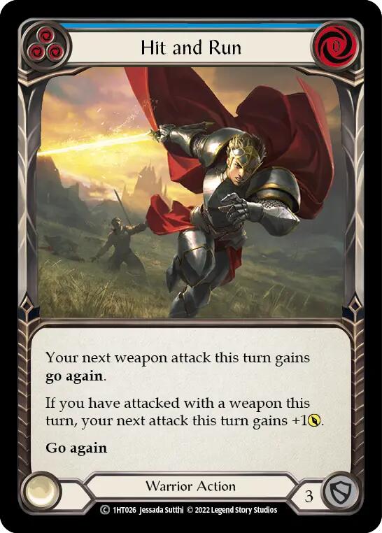 Flesh and Blood TCG | Hit and Run (Blue) [1HT026] (History Pack 1 Dorinthea Blitz Deck) | The Nerd Merchant