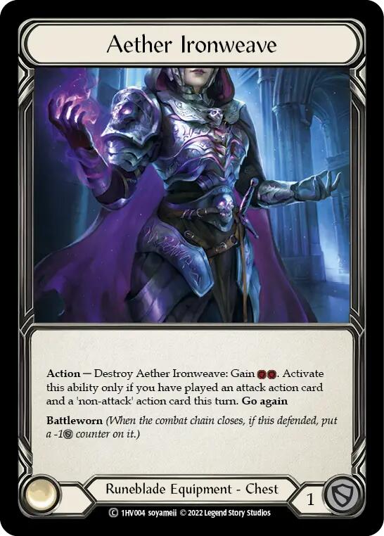 Flesh and Blood TCG | Aether Ironweave [1HV004] (Historic Pack 1 Blitz Deck Viserai) | The Nerd Merchant